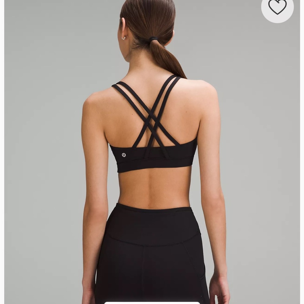 Lululemon Energy Bra black size 14. Medium support for cup sizes B-D